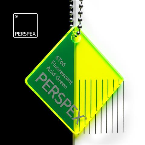 Perspex Fluorescent Acid Green 6T66 Sheet | Plastock