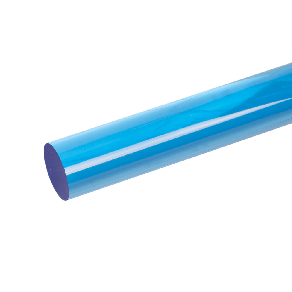 Acrylic Extruded Fluoro Blue 9092 Rod | Plastock
