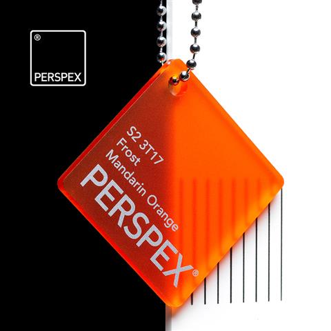 Perspex Frost Mandarin Orange S2 3T17 Sheet | Plastock