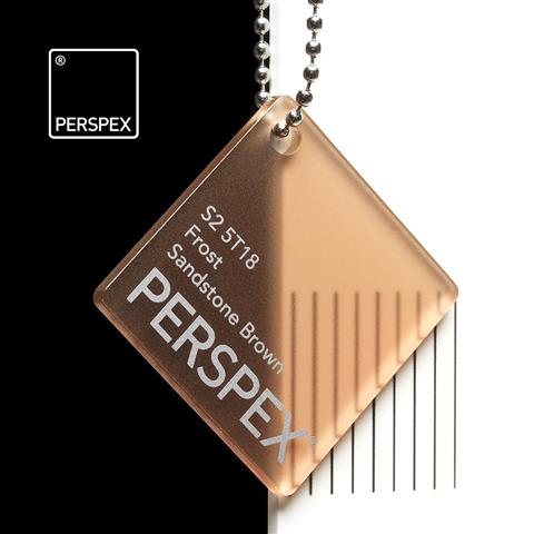 Perspex Frost Sandstone Brown S2 5T18 Sheet | Plastock