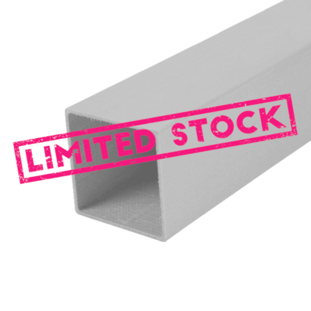 Plastic PVC Square Tube Grey 7011 (75m pack - 25 x 3m) | Plastock