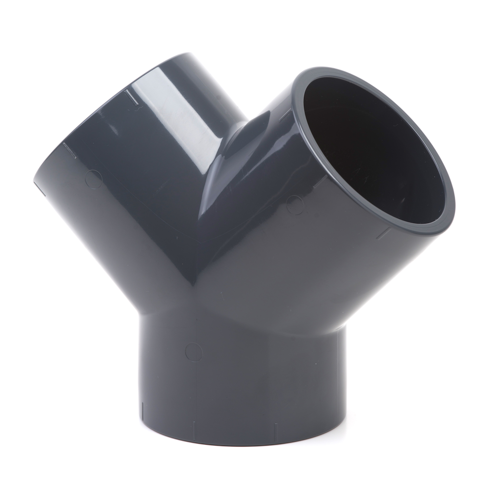 PVCu Y Elbow Plain Metric Fitting | Plastock