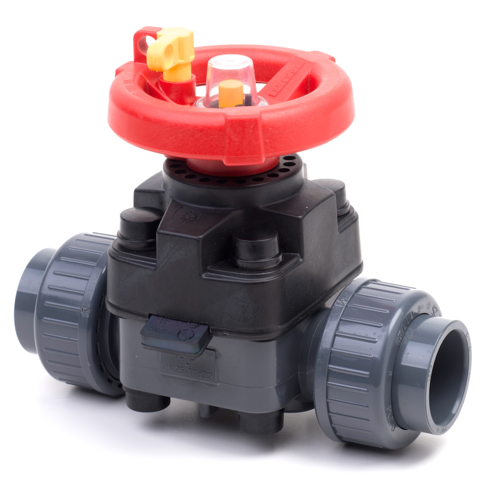 PVCu Diaphragm Valve BSP Threaded Sockets EPDM Seals | Plastock