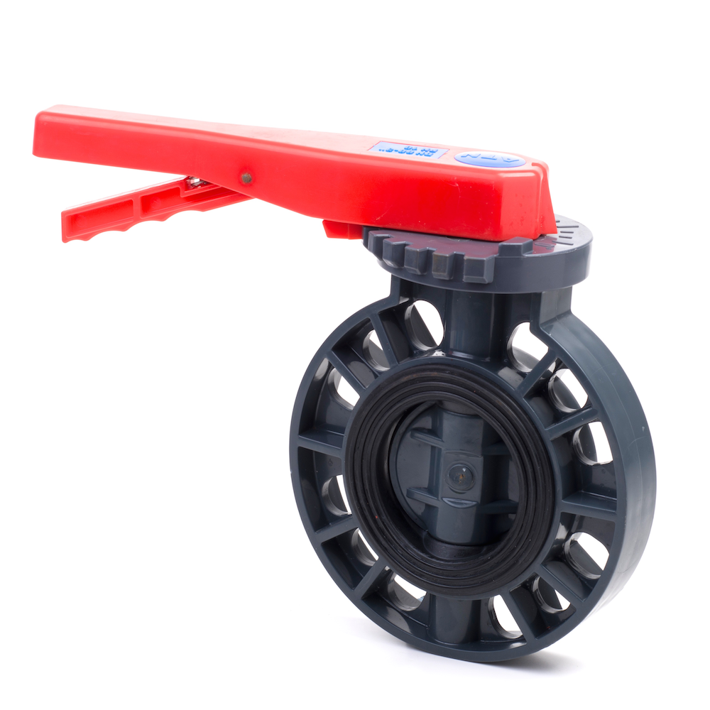 PVCu Flanged Butterfly Valve Metric | Plastock