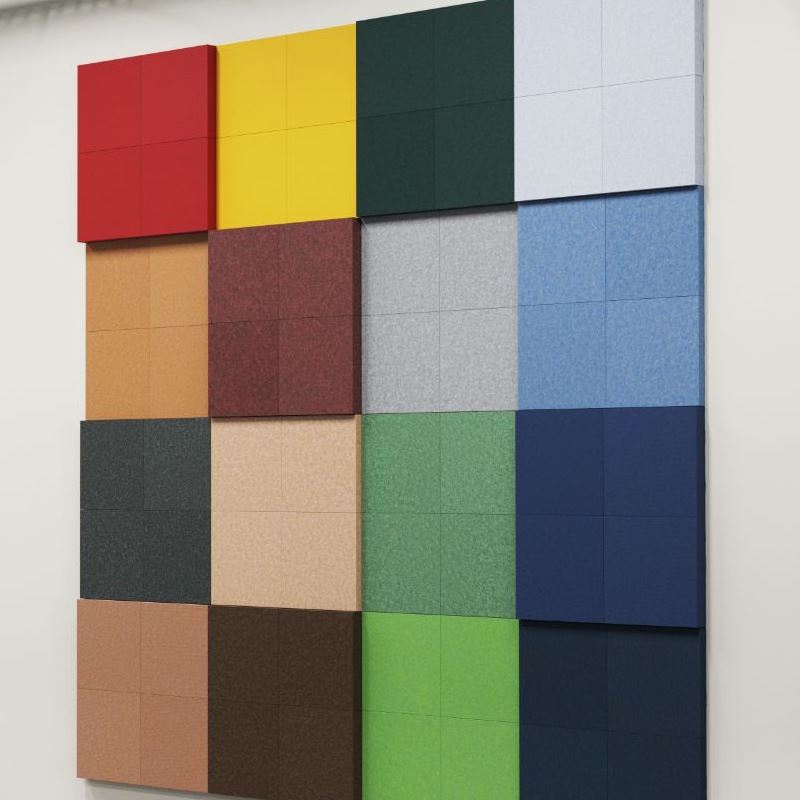 100% Recycled PET Felt Acoustic Square 60mm | Plastock