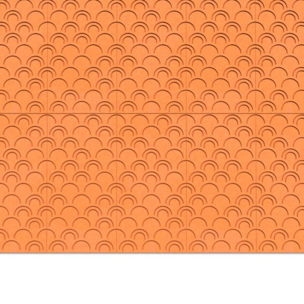 100% Recycled PET Felt ''Arcs'' Acoustic Panel Orange | Plastock