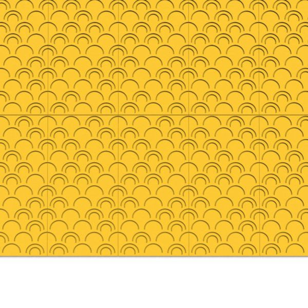 100% Recycled PET Felt ''Arcs'' Acoustic Panel Yellow | Plastock