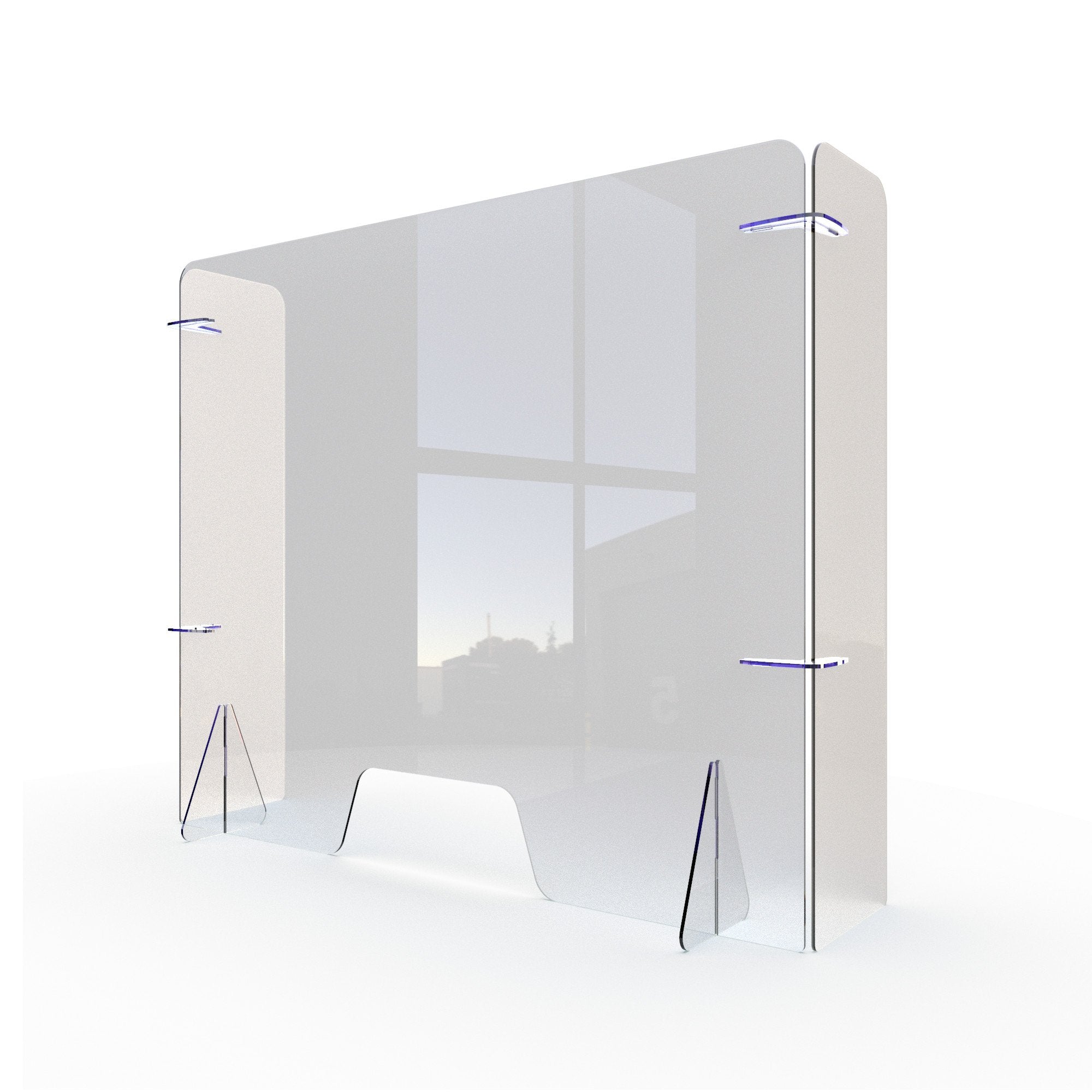 Free Standing Clear Perspex Modular Protective Screen Plastock