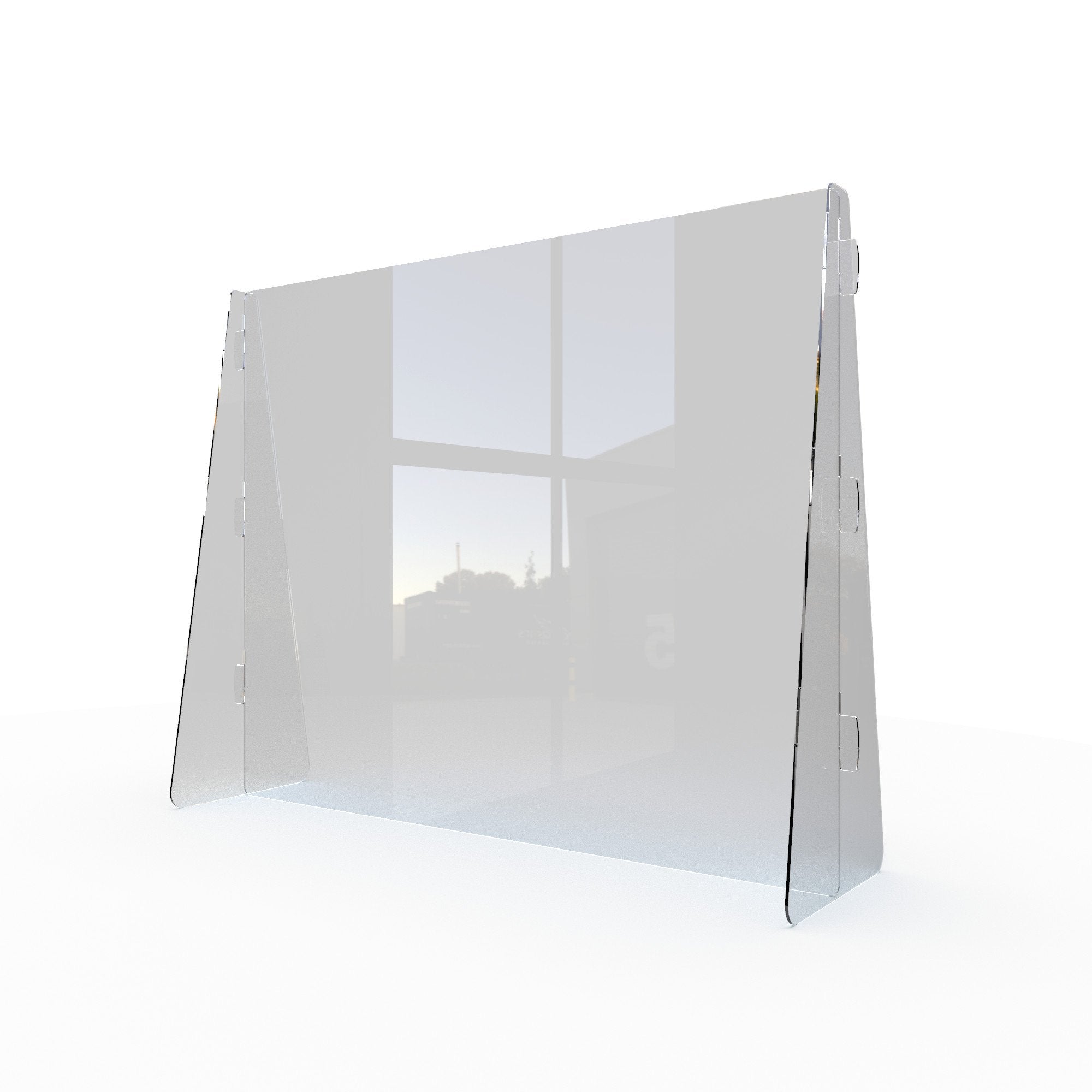 Endurance Free Standing Clear Perspex Protective Desk Divider | Plastock