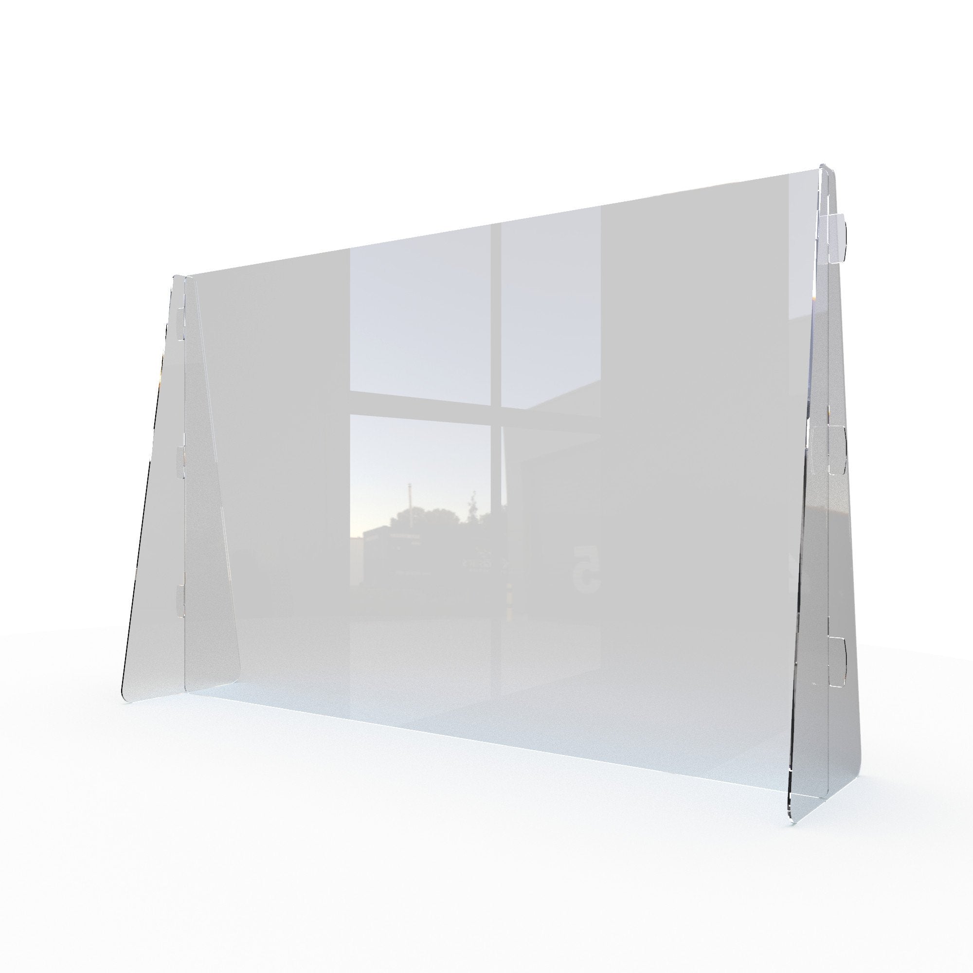 Endurance Free Standing Clear Perspex Protective Desk Divider | Plastock