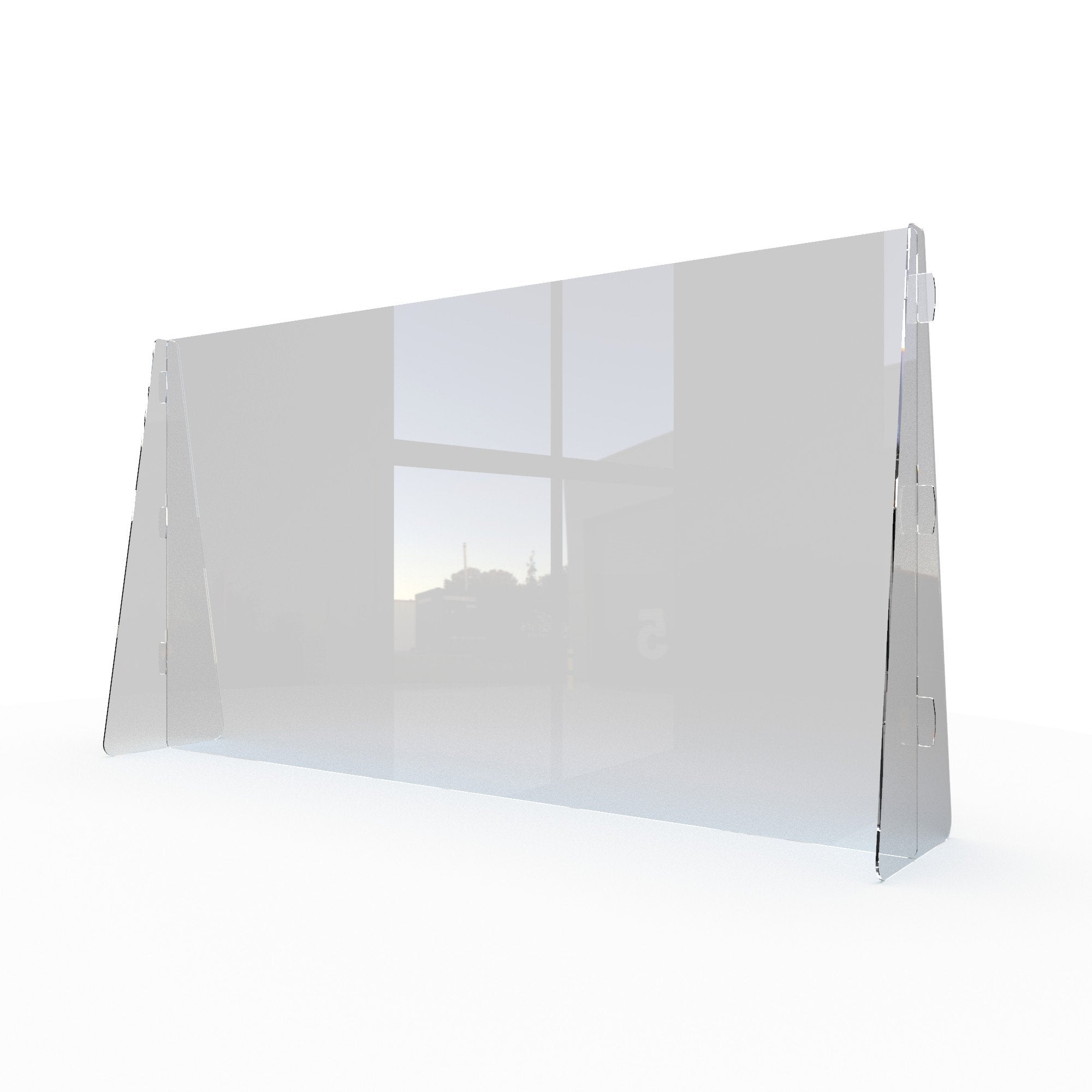 Endurance Free Standing Clear Perspex Protective Desk Divider | Plastock