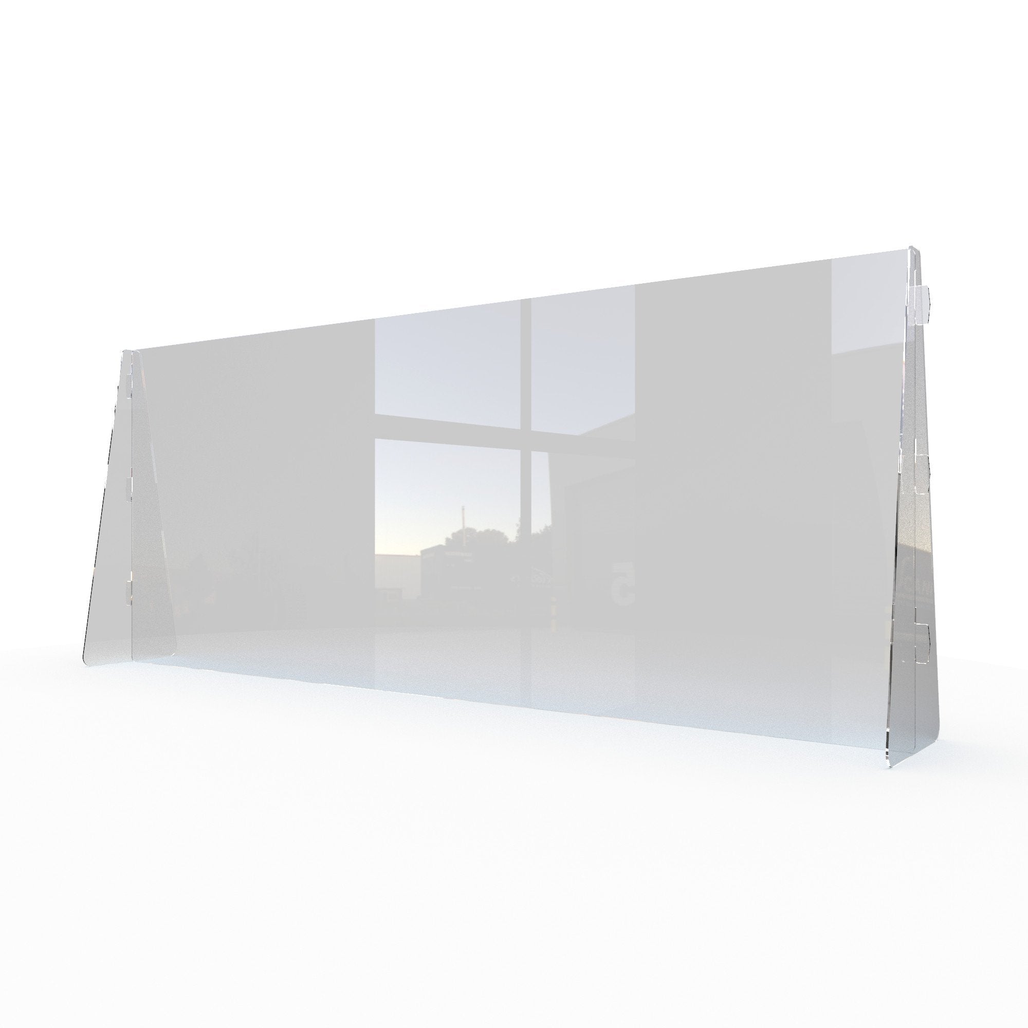 Endurance Free Standing Clear Perspex Protective Desk Divider | Plastock