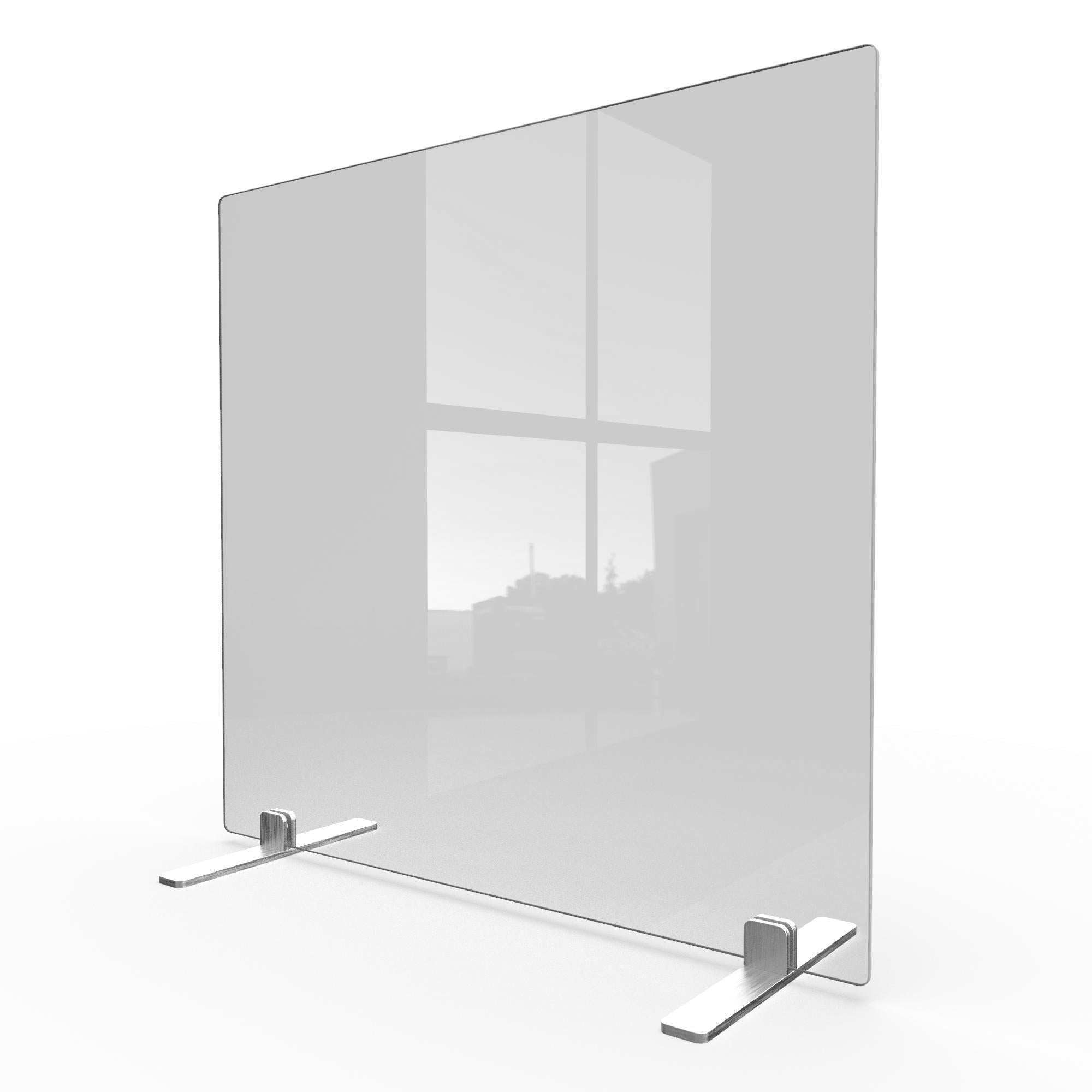 Shield Free Standing Premium Safety Glass Protective Screen | Plastock