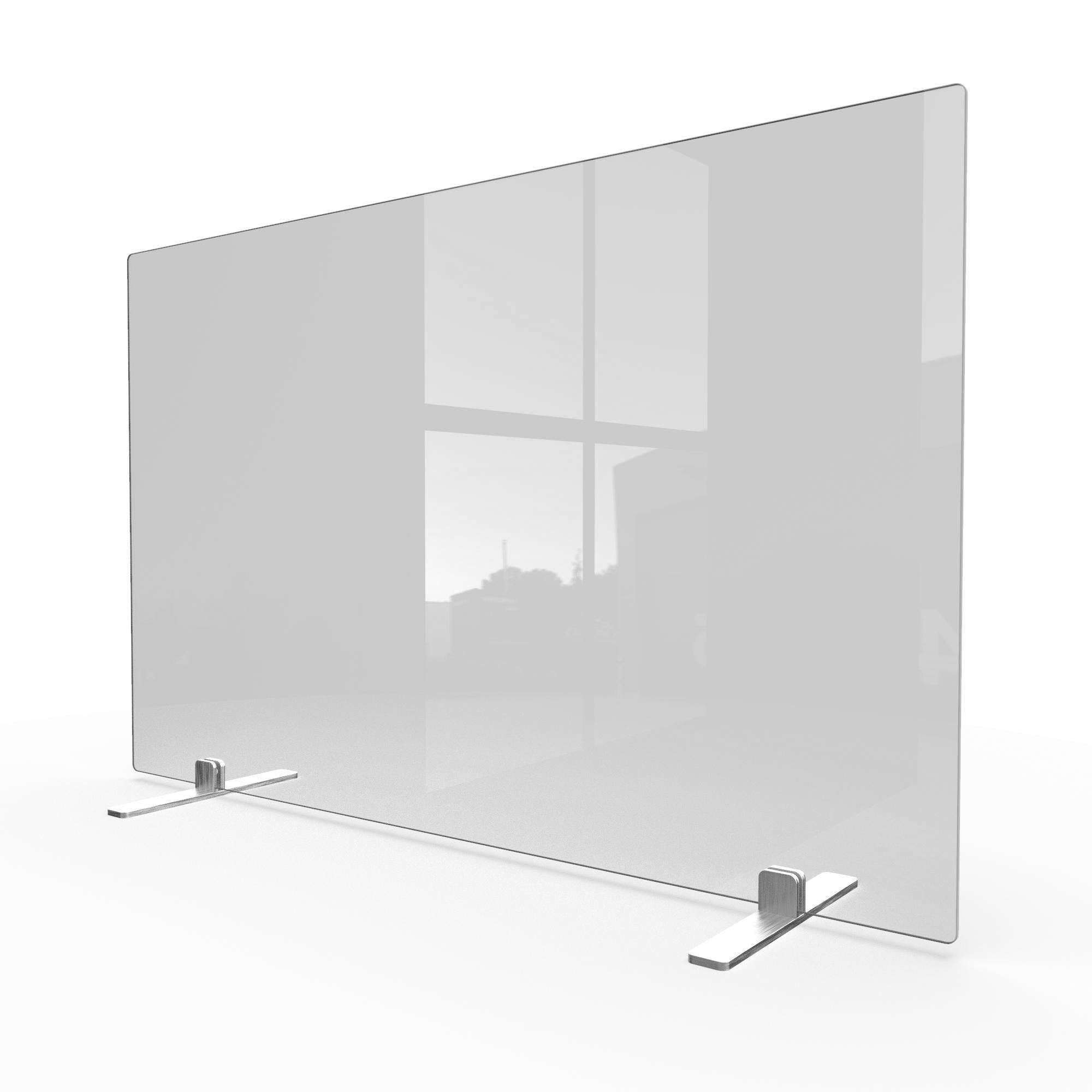 Shield Free Standing Premium Safety Glass Protective Screen | Plastock