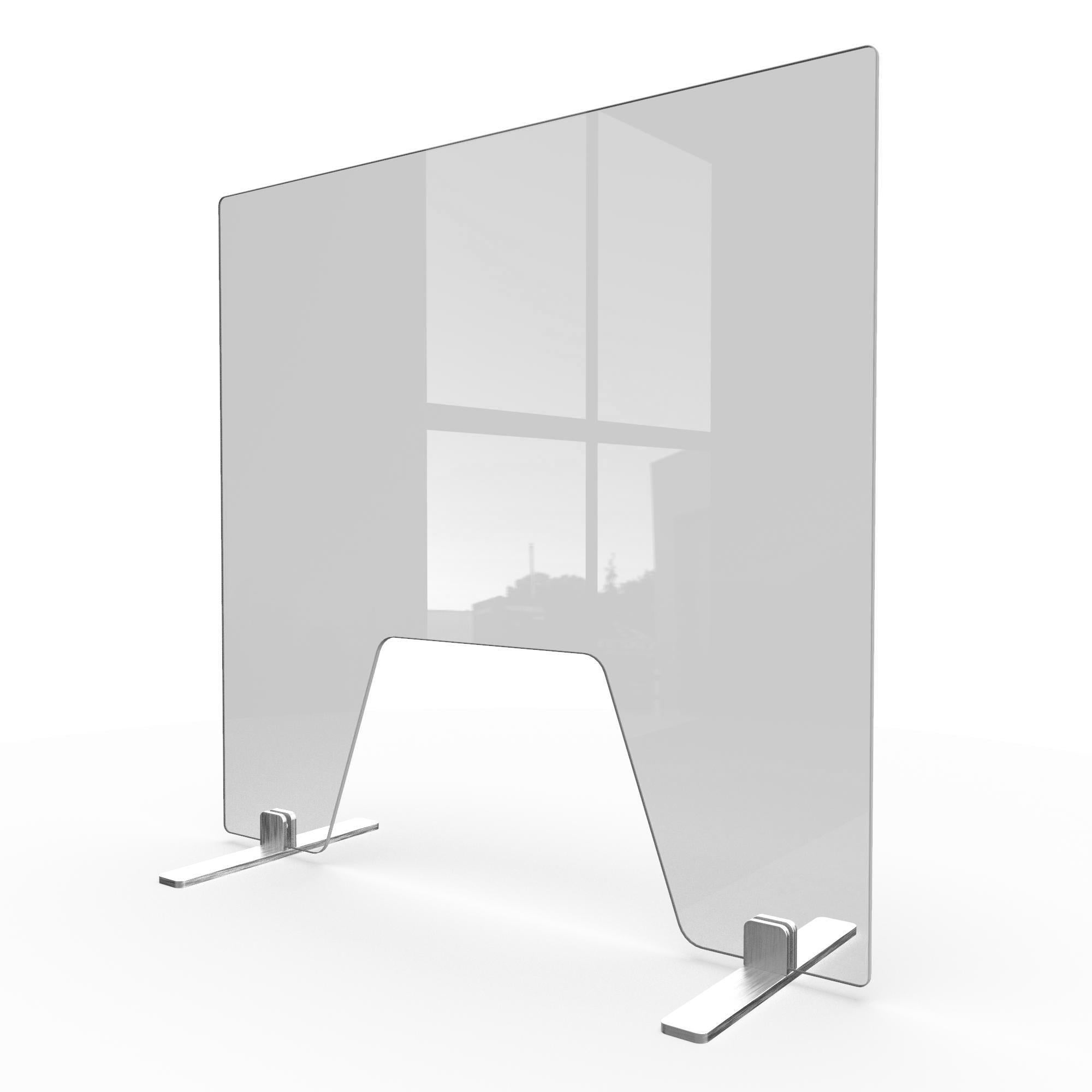 Shield Free Standing Premium Safety Glass Protective Screen | Plastock