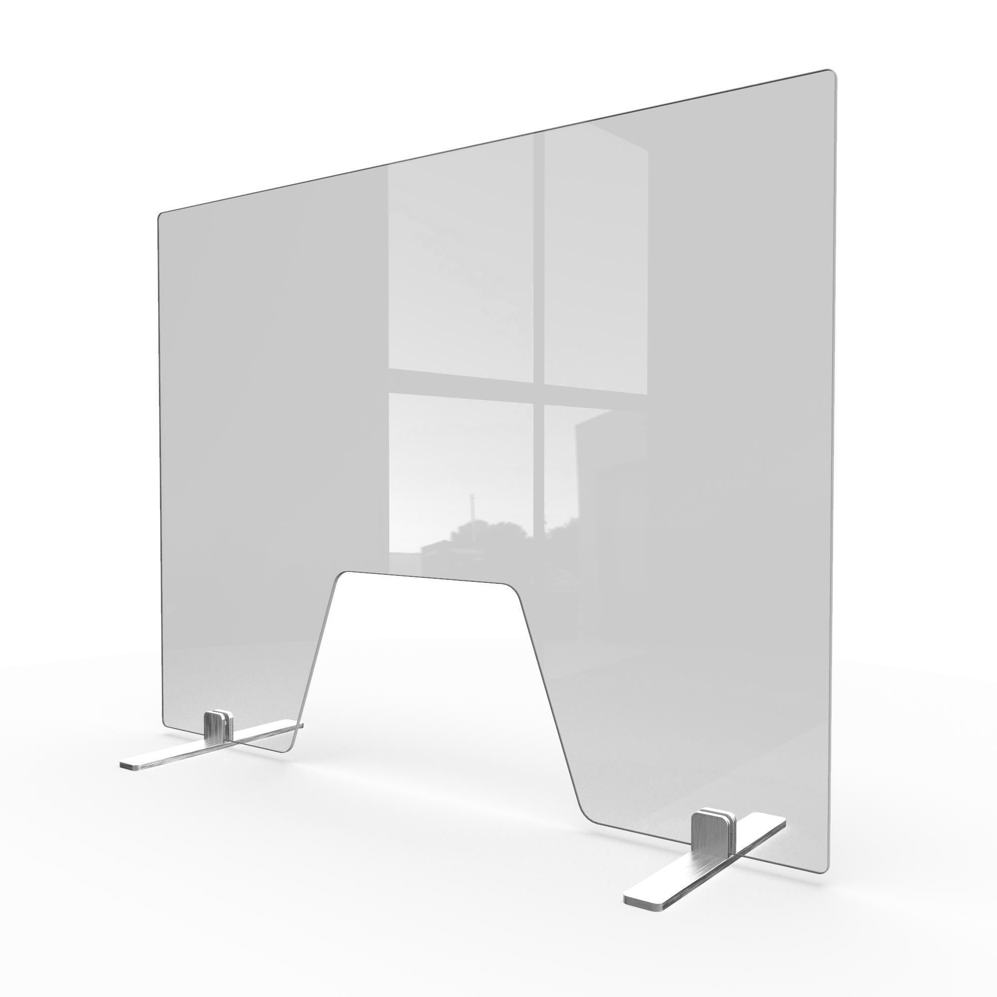 Shield Free Standing Premium Safety Glass Protective Screen | Plastock