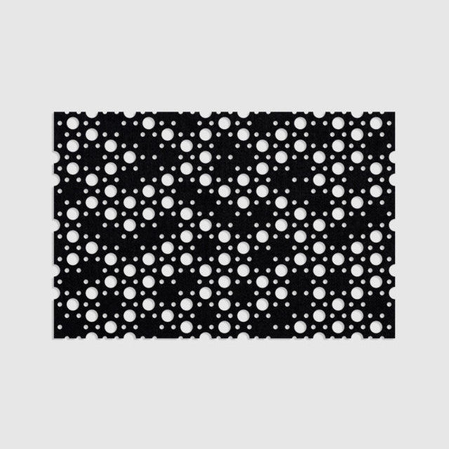 100% Recycled PET Felt ''Dots'' Acoustic Panel Black | Plastock