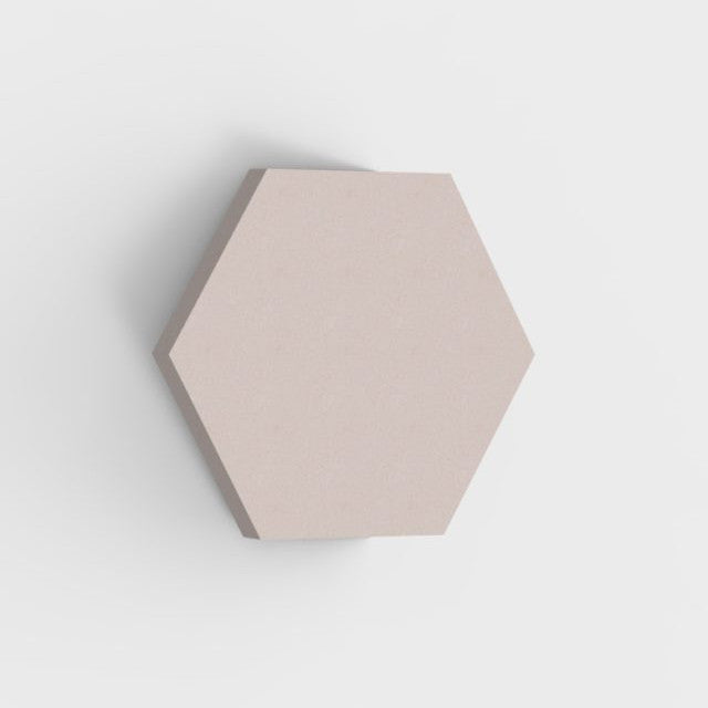 100% Recycled PET Felt Acoustic Hexagon 60mm Beige | Plastock