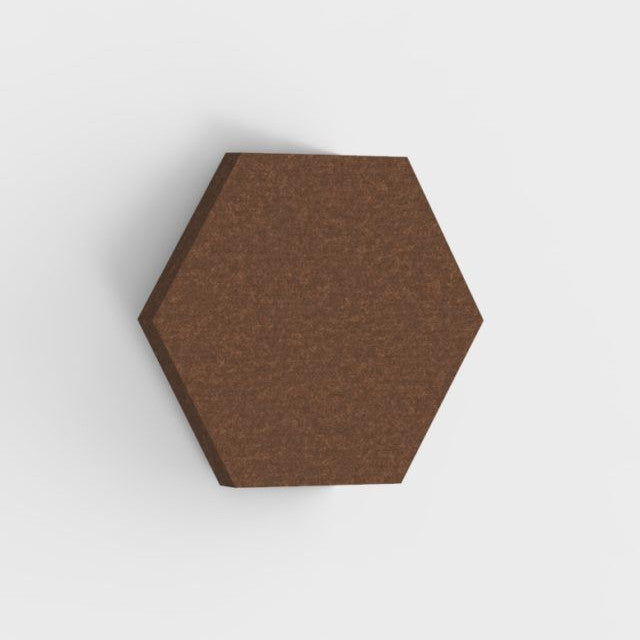 100% Recycled PET Felt Acoustic Hexagon 60mm Coconut | Plastock