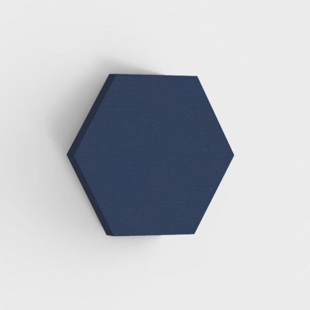 100% Recycled PET Felt Acoustic Hexagon 60mm Dark Blue | Plastock
