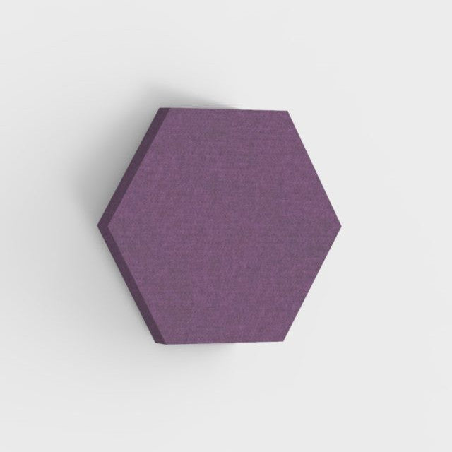 100% Recycled PET Felt Acoustic Hexagon 60mm Grape | Plastock