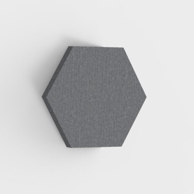 100% Recycled PET Felt Acoustic Hexagon 60mm Grey | Plastock