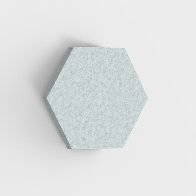 100% Recycled PET Felt Acoustic Hexagon 60mm Marble | Plastock