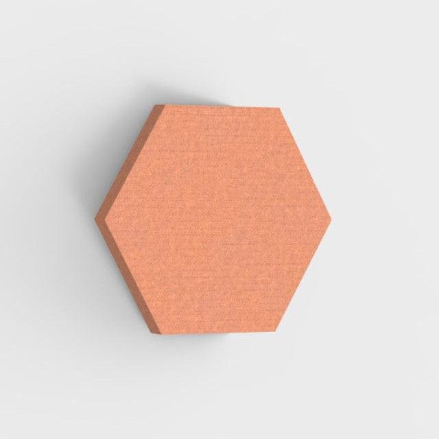 100% Recycled PET Felt Acoustic Hexagon 60mm Cinnamon | Plastock