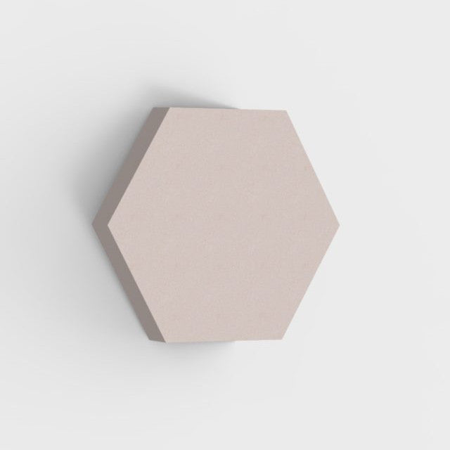 100% Recycled PET Felt Acoustic Hexagon 90mm Beige | Plastock