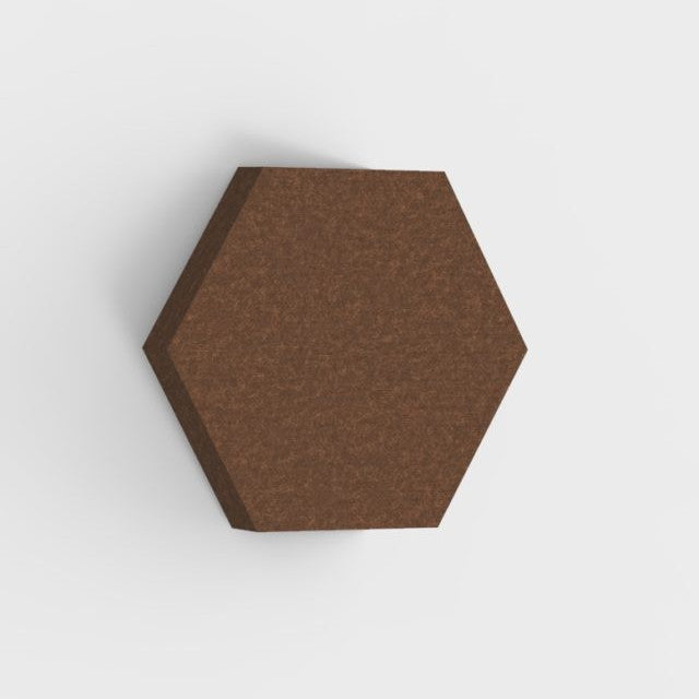 100% Recycled PET Felt Acoustic Hexagon 90mm Coconut | Plastock