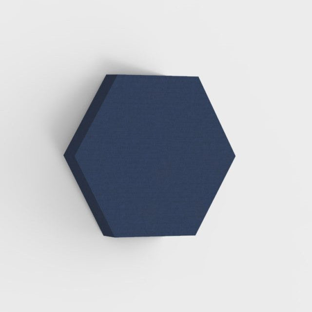 100% Recycled PET Felt Acoustic Hexagon 90mm Dark Blue | Plastock