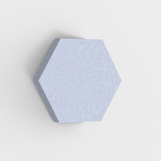 100% Recycled PET Felt Acoustic Hexagon 90mm Frost | Plastock