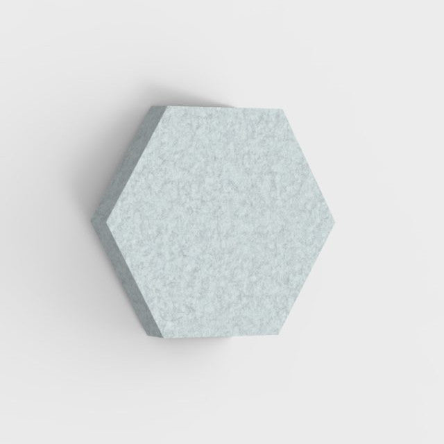 100% Recycled PET Felt Acoustic Hexagon 90mm Marble | Plastock