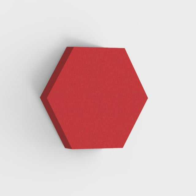 100% Recycled PET Felt Acoustic Hexagon 90mm Red | Plastock