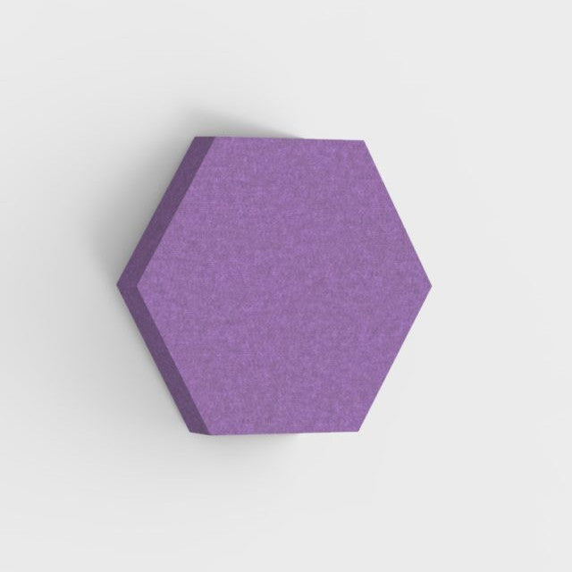 100% Recycled PET Felt Acoustic Hexagon 90mm Violet | Plastock