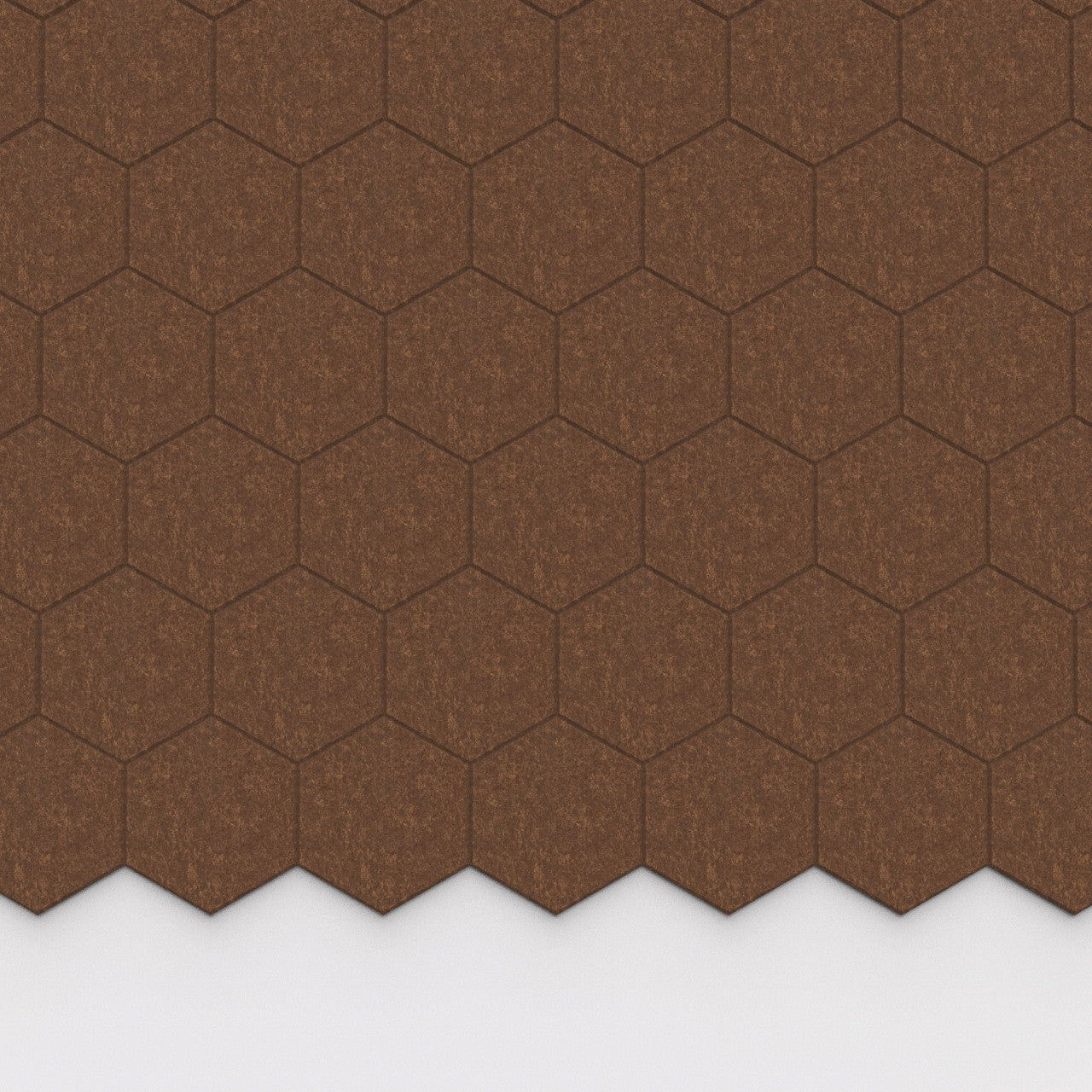 100% Recycled PET Felt Hexagon Plain Small Acoustic Tile Coconut | Plastock
