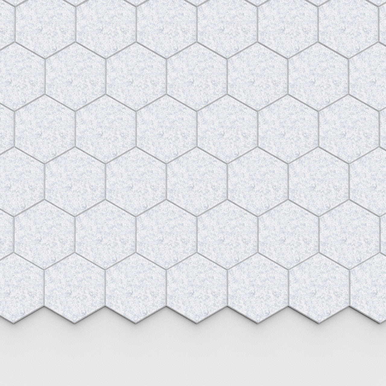 100% Recycled PET Felt Hexagon Plain Small Acoustic Tile Marble | Plastock