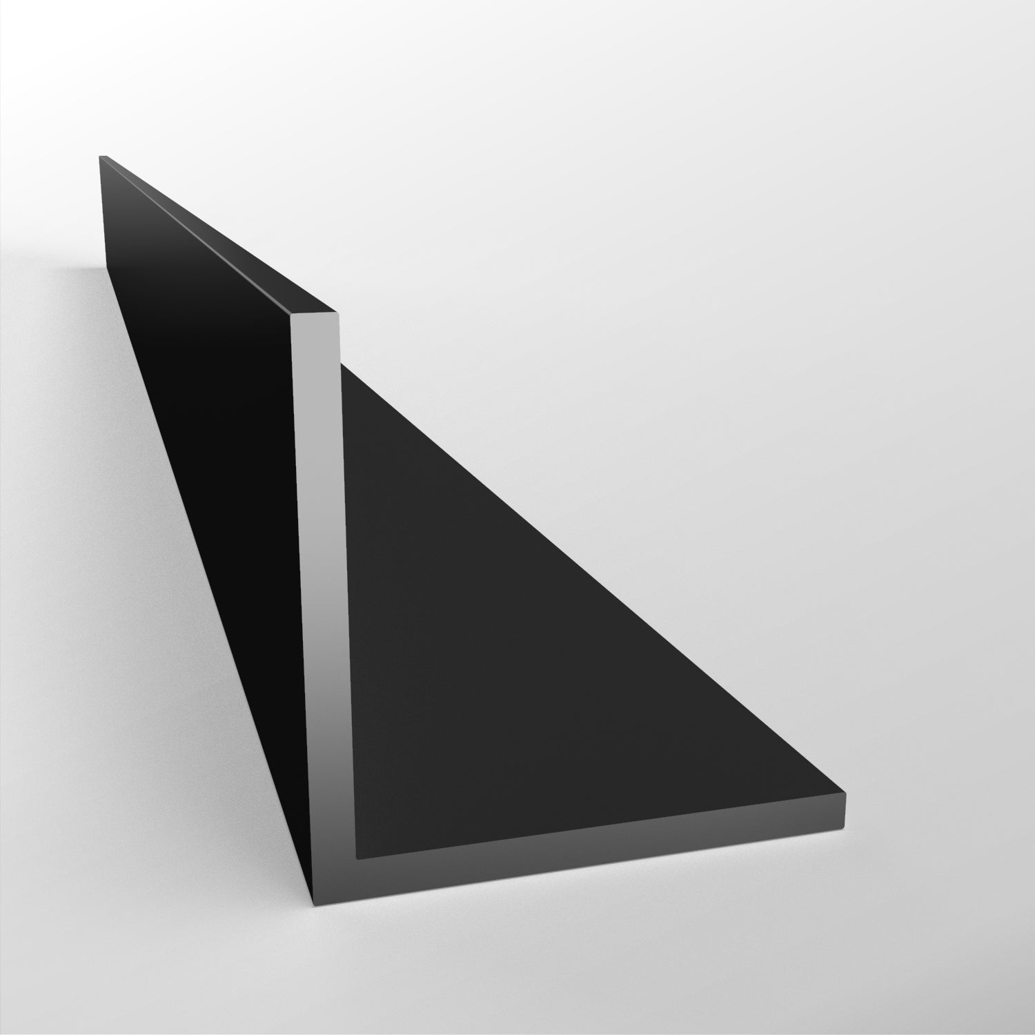 Plastic PVC Angle Trim Black (75m pack - 25 x 3m) | Plastock