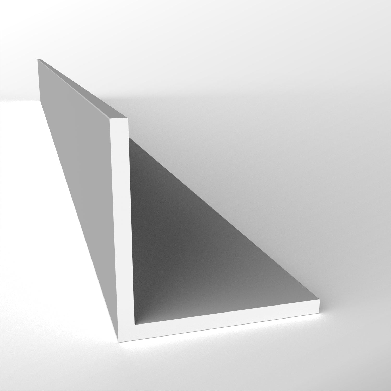 Plastic PVC White Angle Trim 75m pack 25 x 3m Plastock
