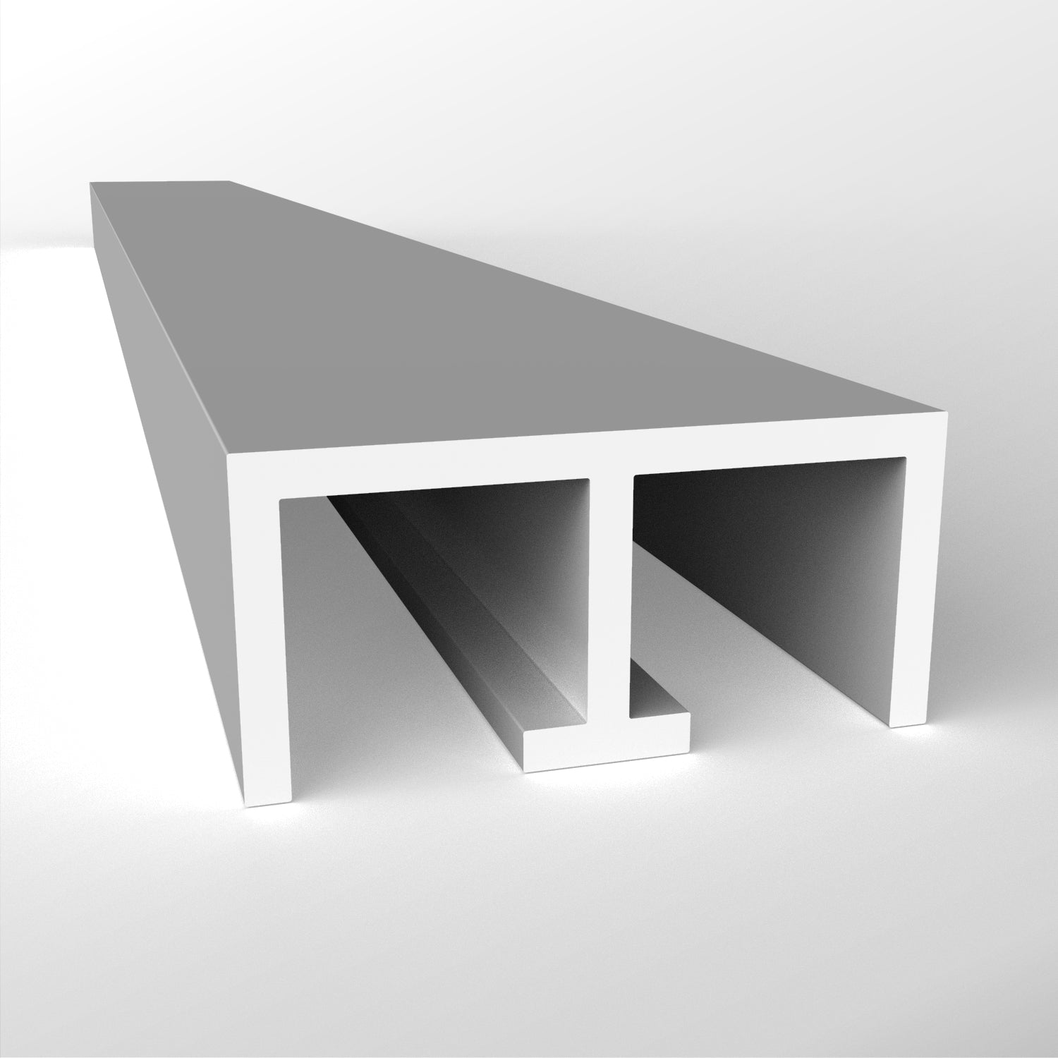 Plastic PVC Double T Channel Top (75m pack - 25 x 3m) | Plastock