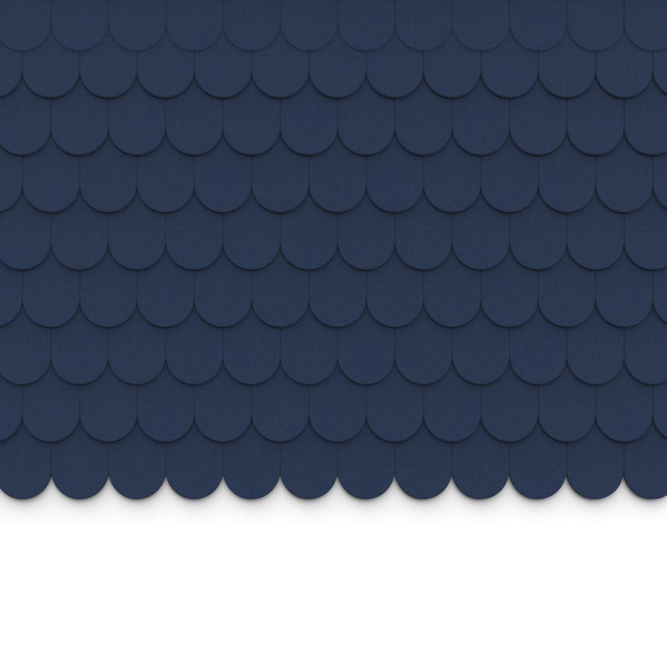 100% Recycled PET Felt ''Round'' Acoustic Wall Shingle Dark Blue | Plastock