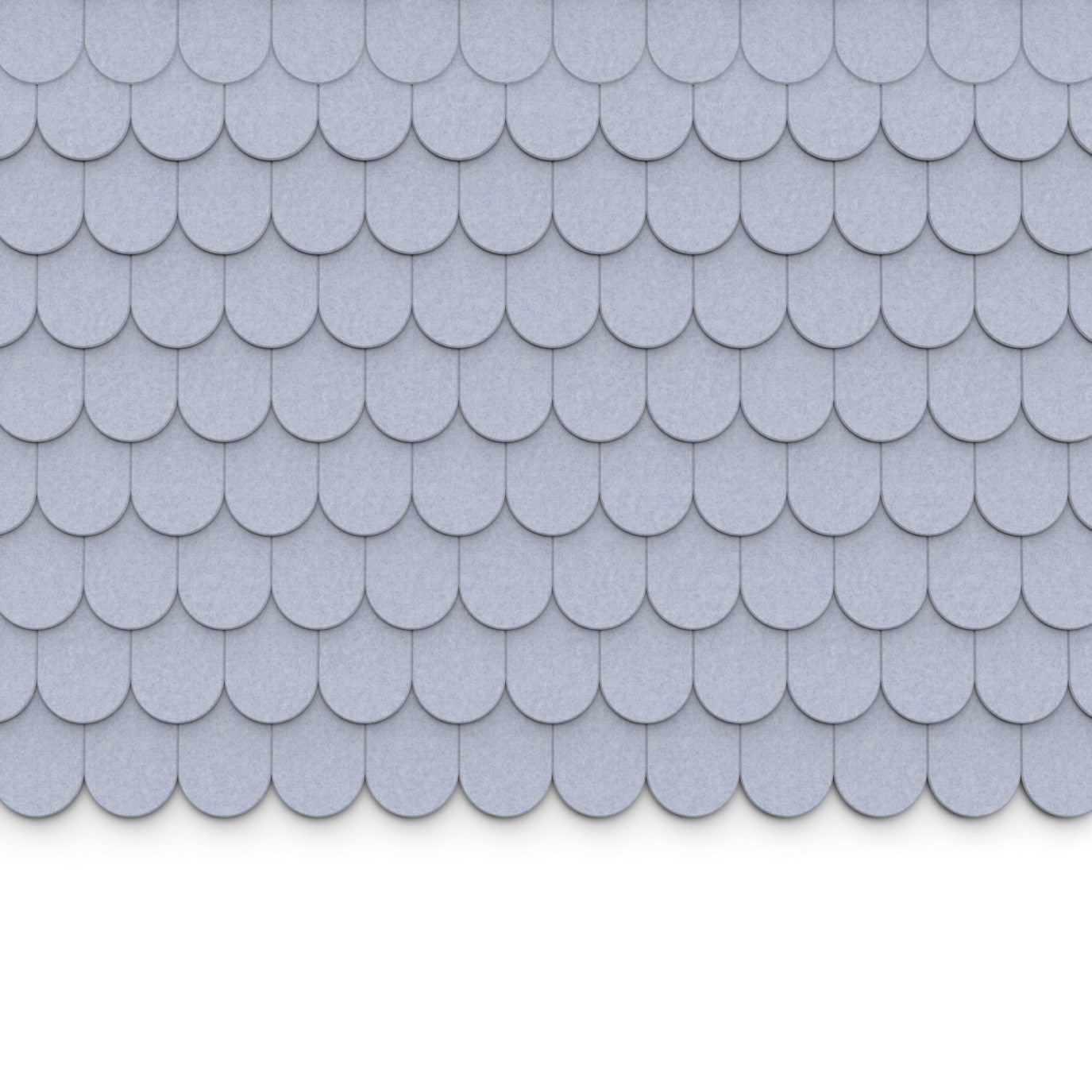 100% Recycled PET Felt ''Round'' Acoustic Wall Shingle Frost | Plastock