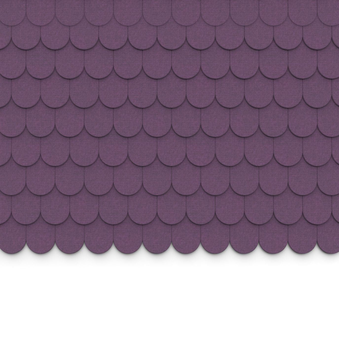 100% Recycled PET Felt ''Round'' Acoustic Wall Shingle Grape | Plastock