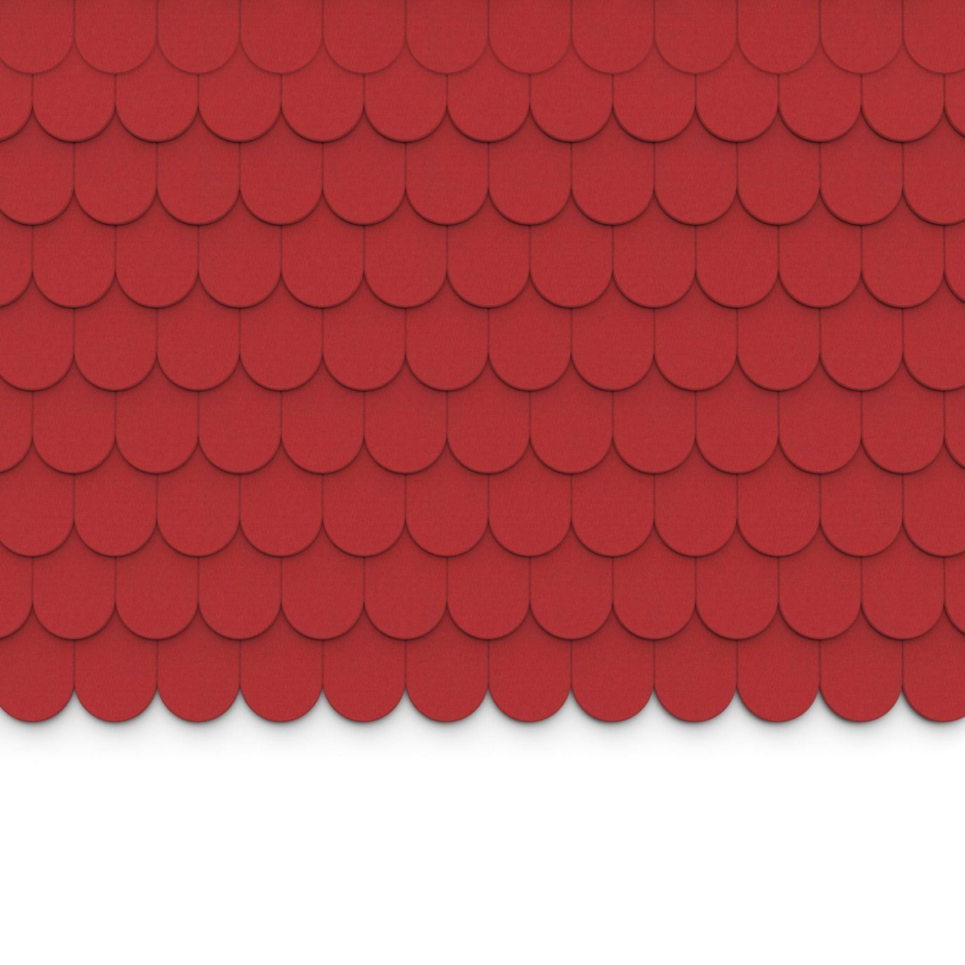 100% Recycled PET Felt ''Round'' Acoustic Wall Shingle Red | Plastock