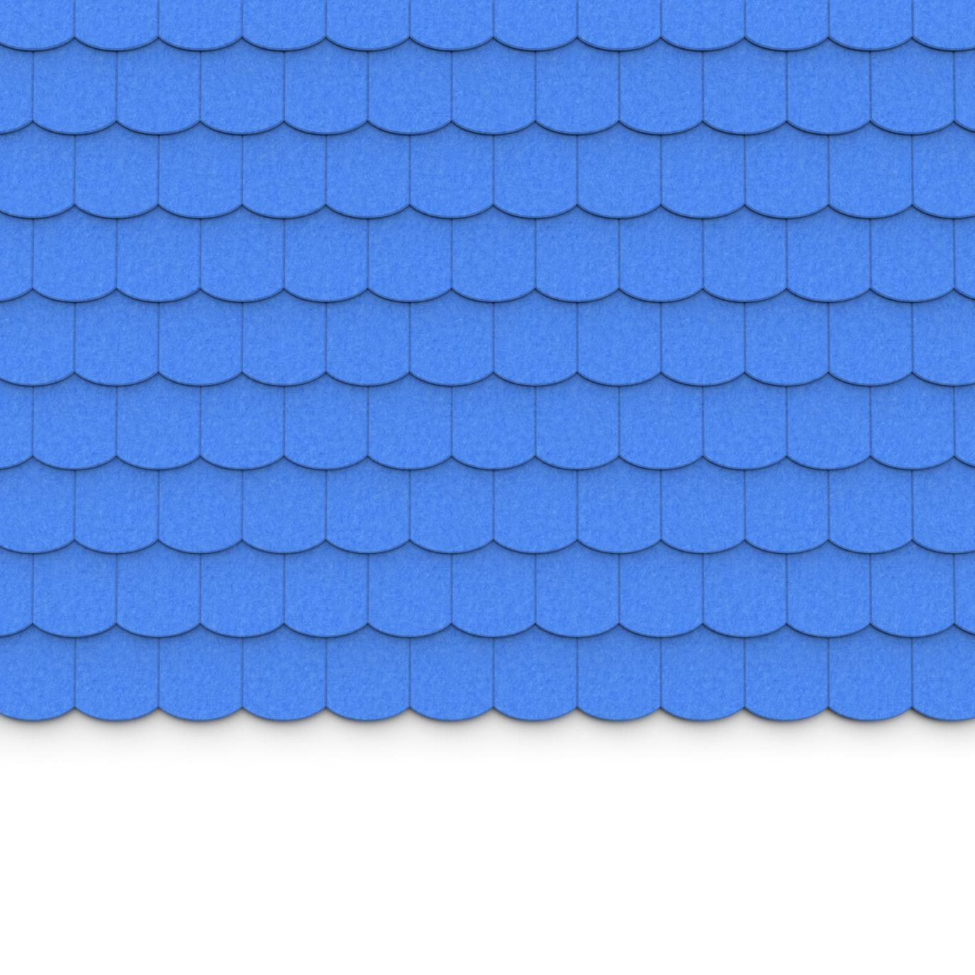 100% Recycled PET Felt ''Scale'' Acoustic Wall Shingle Blue | Plastock
