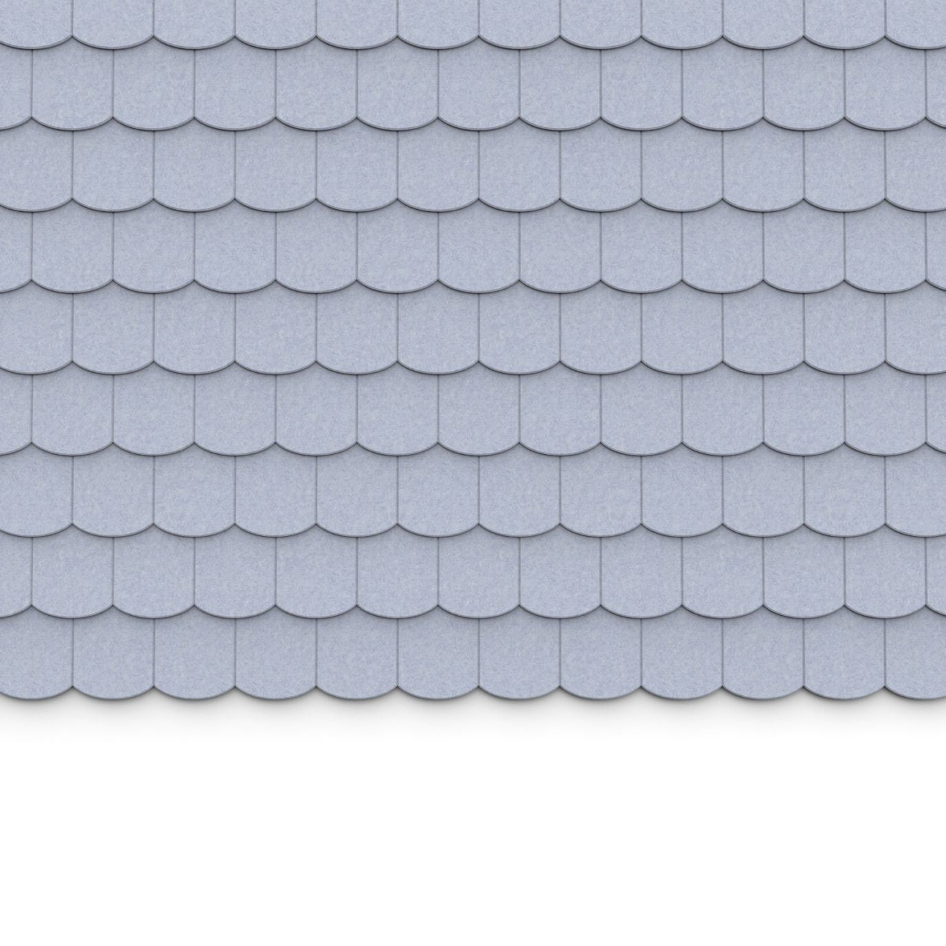 100% Recycled PET Felt ''Scale'' Acoustic Wall Shingle Frost | Plastock