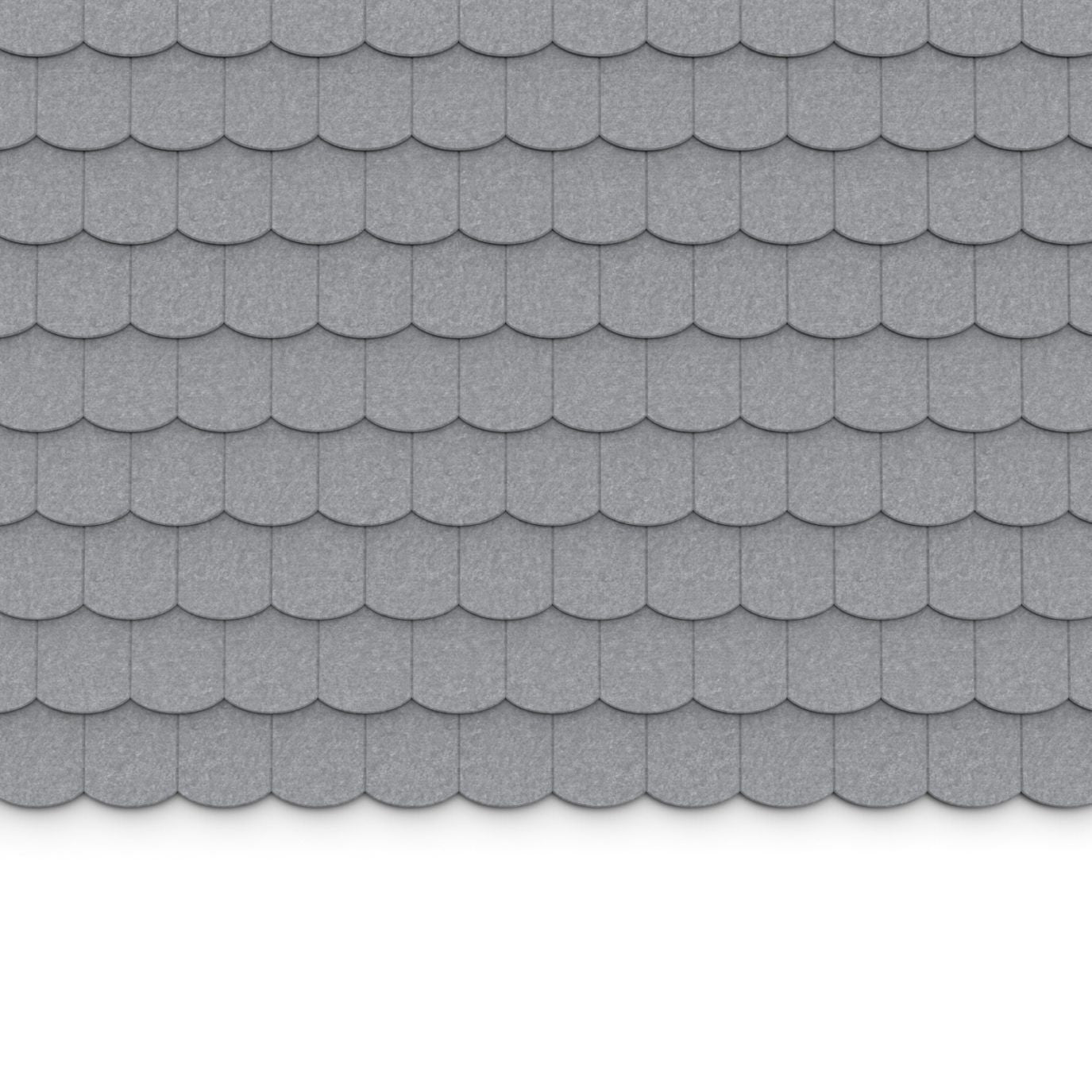 100% Recycled PET Felt ''Scale'' Acoustic Wall Shingle Light Grey | Plastock