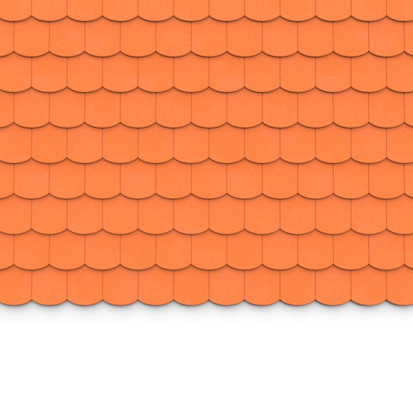 100% Recycled PET Felt ''Scale'' Acoustic Wall Shingle Orange | Plastock