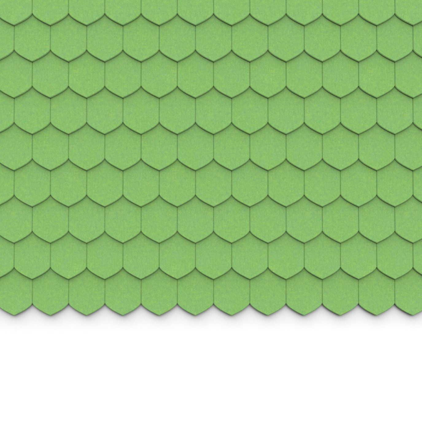 100% Recycled PET Felt ''Tip'' Acoustic Wall Shingle Lime | Plastock