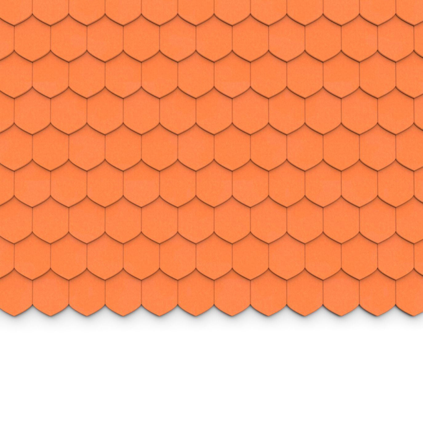 100% Recycled PET Felt ''Tip'' Acoustic Wall Shingle Orange | Plastock